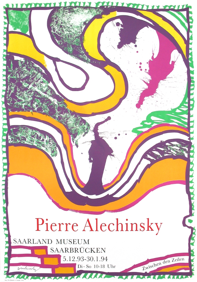Pierre Alechinsky - Zwischen den Zeilen, Handgesigneerd lithografie verkocht voor € 295!