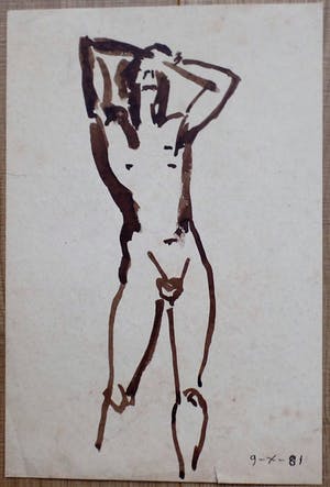 Piet Mulder - Mannelijk Naakt - Tekening / Stift kopen? Bied vanaf 1!