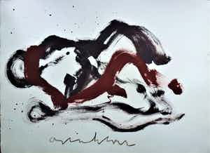 Anton Heyboer - 2 liggende figuren . verkocht voor € 250!