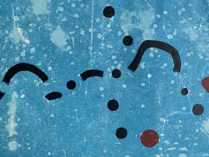 Jef Diederen - Kleurenhoutsnede op rijstpapier | zonder titel | 1987 kopen? Bied vanaf 100!