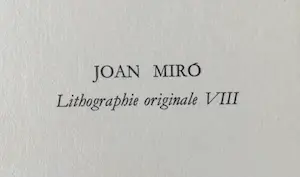 Joan Miro - Lithographie Originale VIII en IX kopen? Bied vanaf 50!