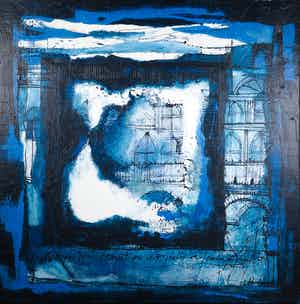 Carolina Paulussen - Acryl op doek, Zonder titel (Groot) verkocht voor € 1!