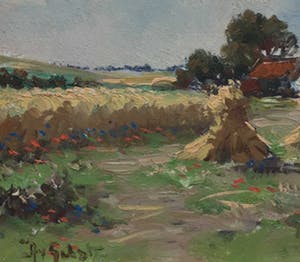 Arnout van Gilst - C3827 , korenschoven op het veld kopen? Bied vanaf 150!