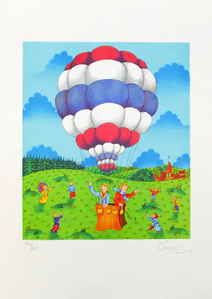 Bernard Vercruyce - Kleurenzeefdruk LE BALLON Handgesigneerd kopen? Bied vanaf 30!