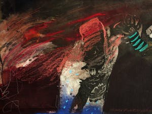 Michel van Overbeeke - Zeldzame gesigneerde 1991 zg. bladgoud GOUACHE - Fraai ingelijst! kopen? Bied vanaf 189!