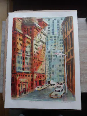 Jeroen Hermkens - Litho New York Vanderbilt Avenue 1995 kopen? Bied vanaf 80!