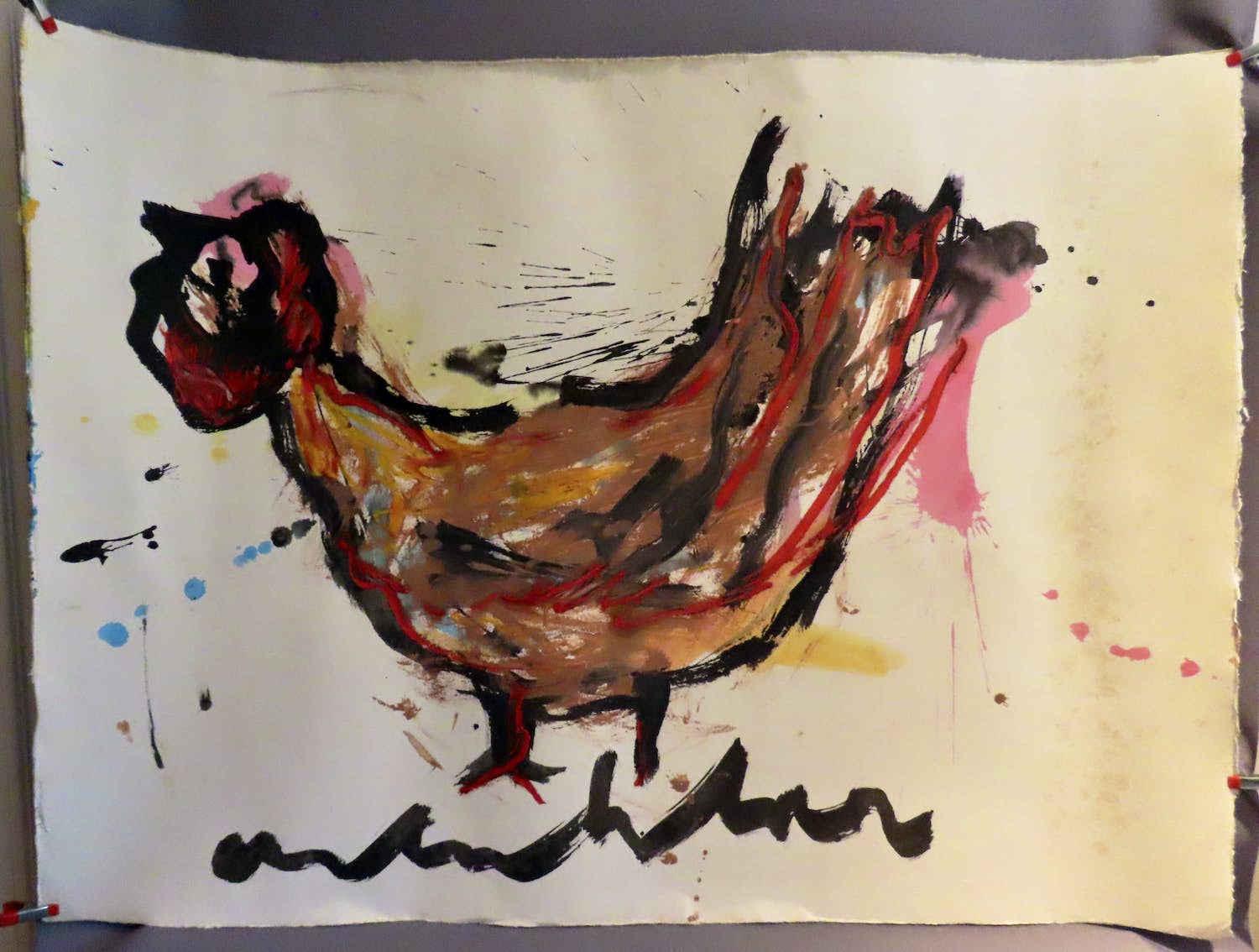 Anton Heyboer - (1924-2005) Kip verkocht voor € 275!