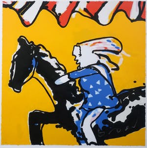 Herman Brood - Zeefdruk, Ponyride - Ingelijst kopen? Bied vanaf 250!