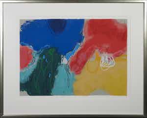 Henk van Vessem - Zeefdruk, De voorbije zomer - Ingelijst verkocht voor € 40!