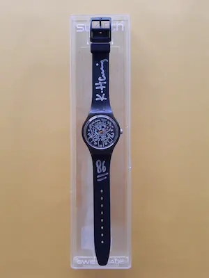 Keith Haring - Swatch "Blanc Sur Noir" (GZ104) Gesigneerd kopen? Bied vanaf 1!