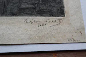 Eugene Lucker - Grote en mooi scherpe Ets "Grote Markt Nijmegen" potloodgesigneerd kopen? Bied vanaf 68!