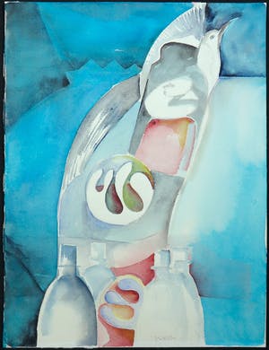 Joe Wols - Aquarel op papier, Vertrekken naar.. kopen? Bied vanaf 1!