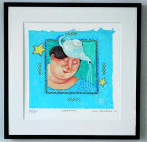 Ada Breedveld - Waterman - ingelijste zeefdruk verkocht voor € 40!