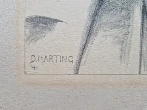 Dirk Harting - Monochrome lithografie - 1941 - portret van Oscar Mendlik - potloodgesigneerd kopen? Bied vanaf 34!