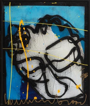 Herman Brood - gemengde techniek op doek - 1990 kopen? Bied vanaf 1775!