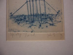 Johan Sietzema - Kleuren ets. Titel, "Lijn nr 5". kopen? Bied vanaf 20!