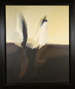 Niet of onleesbaar gesigneerd - Acryl op doek, Abstracte compositie - Ingelijst (Groot) kopen? Bied vanaf 10!