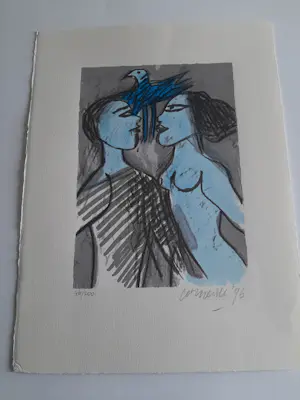 Corneille - Litho, Titel, liefdes paar- 1996 kopen? Bied vanaf 175!