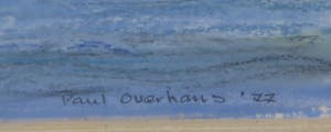 Paul Overhaus - Acryl op papier, Zeegezicht - Ingelijst kopen? Bied vanaf 70!