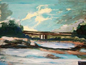 Niet of onleesbaar gesigneerd - Frankrijk impressionistisch Aquarel "de Loire bij Imphy Bourgogne" gesigneerd kopen? Bied vanaf 1!