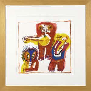 Geert Vrijdag - Litho, Zonder titel - Ingelijst verkocht voor € 40!