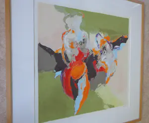 Peter Munnik - ZONDER TITEL / KLEURZEEFDRUK / 88x88cm / KADER / SIG kopen? Bied vanaf 45!