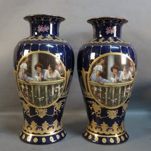 Niet of onleesbaar gesigneerd - Royal Limoges koppel vazen kopen? Bied vanaf 10!