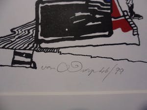 Huibert van Dorp - Zeefdruk, "Watt". kopen? Bied vanaf 20!
