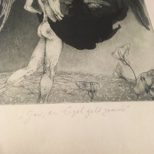 Christian Mischke - ets drieluik Ein Engel 1973 kopen? Bied vanaf 125!