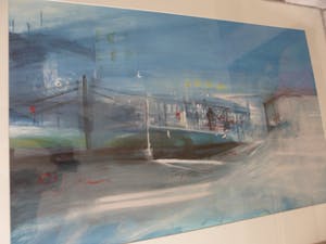 Bert Bruijn - Prachtig werk van Bert Bruijn: Gouache (groot), gesigneerd '1986'. Ingelijst. kopen? Bied vanaf 40!