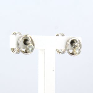 14k wit gouden oorknoppen bezet met briljant geslepen diamant tot. 0,10ct kopen? Bied vanaf 1!