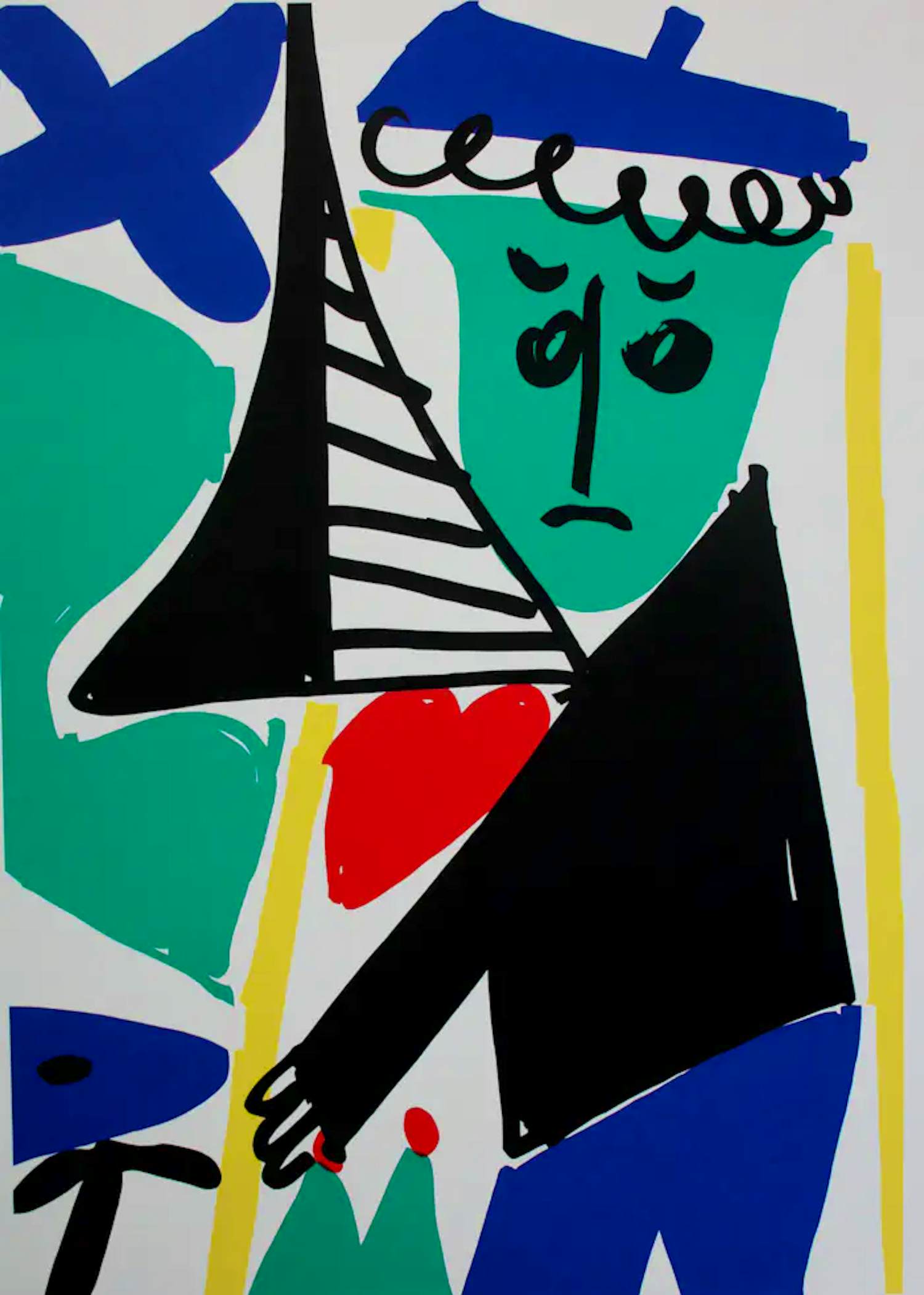 Buy Yolande Brouwers - Zeefdruk: Angst - gesigneerd - 1993? Bid from 45!