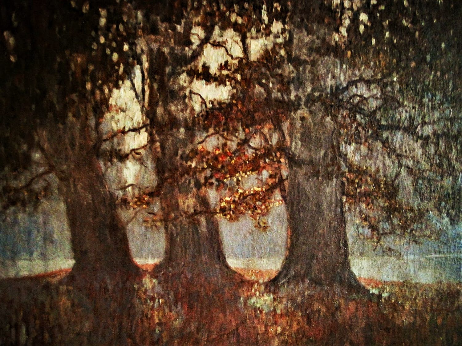 Niet of onleesbaar gesigneerd - GROOT Belgisch omstr. 1920 Luministisch olieverf ges. Morr.. kopen? Bied vanaf 1!