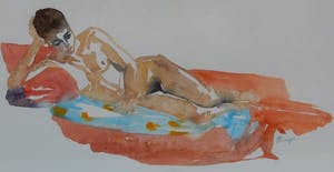 Sonja Dwinger - Aquarel vrouwelijk naakt kopen? Bied vanaf 80!