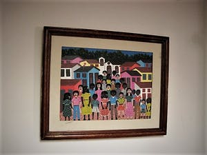 Niet of onleesbaar gesigneerd - Brazilie Rio naief acryl/doek "Kinderen op Plein" gesigneerd kopen? Bied vanaf 1!