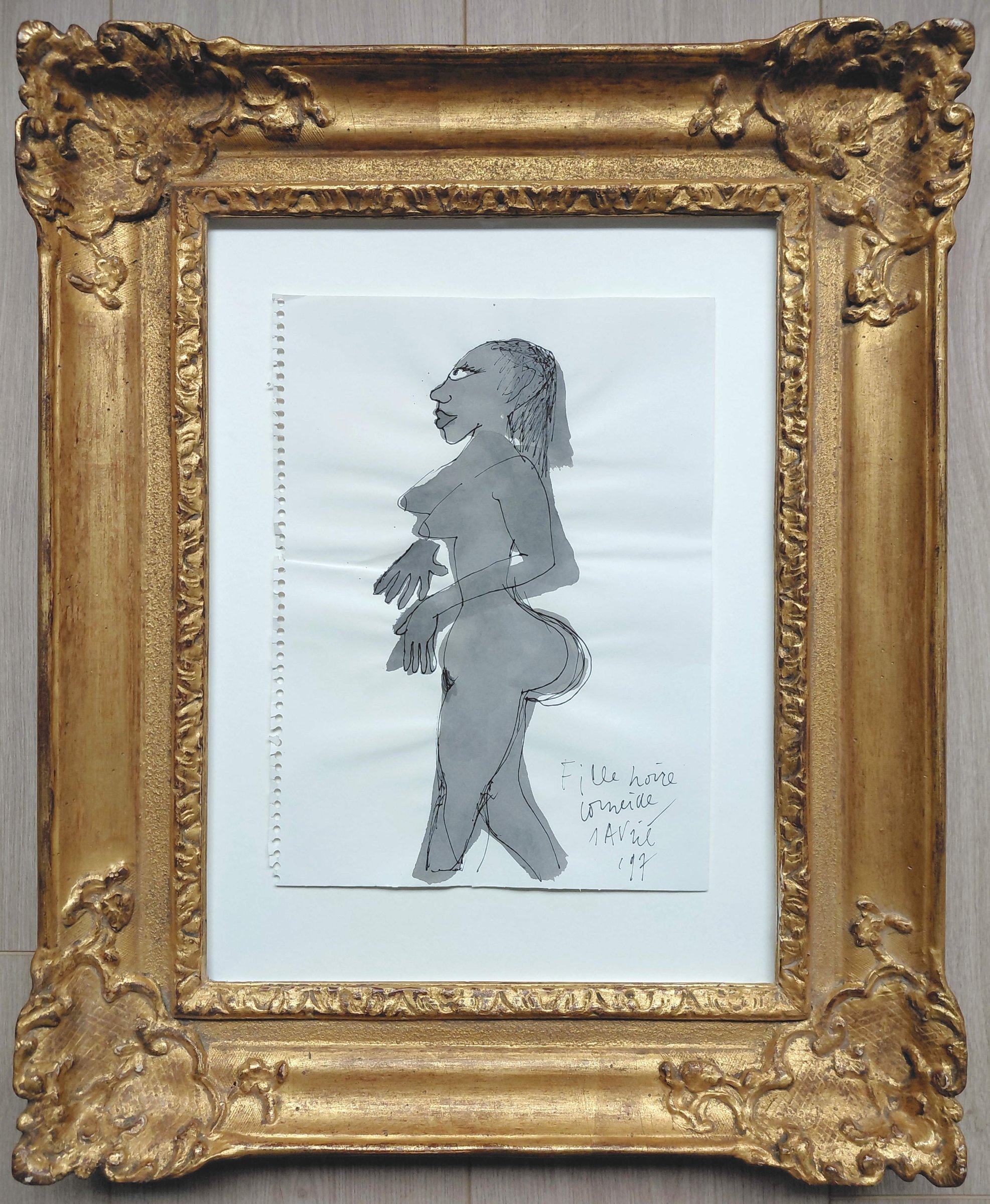 Corneille - Fille noire, gemengde techniek op papier (mooi ingelijst) kaufen? Bieten Sie von 1000!