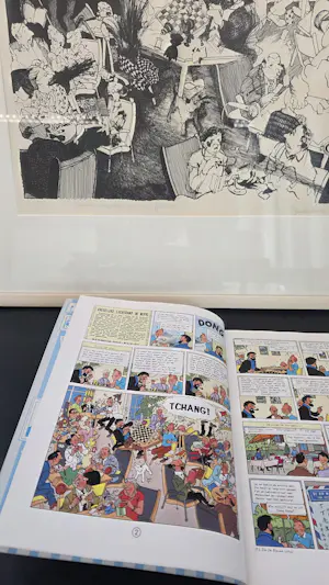 Jim van der Woude - Grafische intepretatie van de strip "Kuifje in Tibet" kopen? Bied vanaf 100!