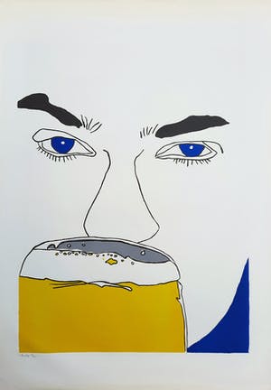 Jacob Zekveld - grote kleuren steendruk - Bierdrinker 6/190 - 21918 kopen? Bied vanaf 85!