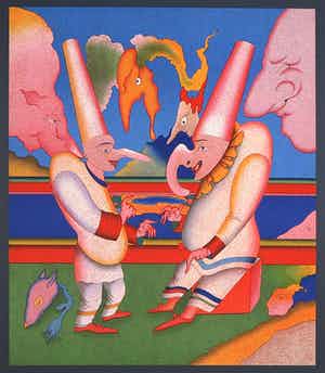 Mikhail Chemiakin - Litho, Zonder titel verkocht voor € 1!