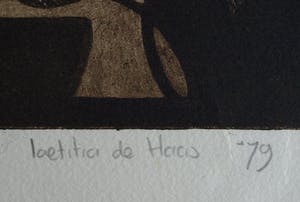 Laetitia de Haas - Ingelijste ets en aquatint , Jeugdherinnering - 1979 – nr. 1 van 150 ex. kopen? Bied vanaf 35!