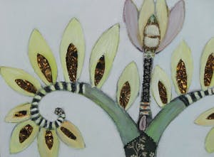 Claire Duval - Gemengde techniek op doek, Tige de Fleurs kopen? Bied vanaf 1!