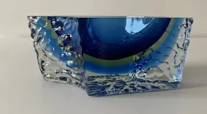 Luigi Mandruzzato - Schitterende kleurrijke schaal / centre piece (Sommerso-techniek) kopen? Bied vanaf 78!