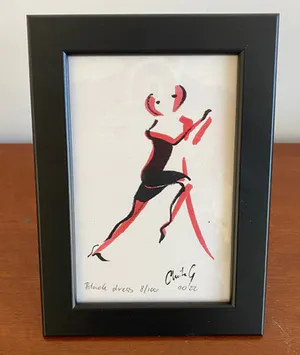 Buy Anita Gaasbeek - Miniatuur Ets "Black Dress" uit 2022? Bid from 15!