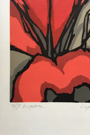 Fon Klement - boardsnede ‘Coquelicots’ - 1991 - oplage 75 kopen? Bied vanaf 125!