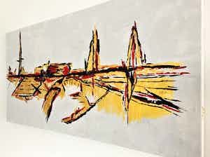 John Foppen - The Golden Harbor..... # K03 . XL. GROOT. verkocht voor € 169!