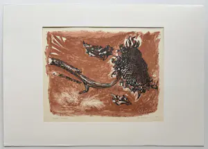 Toon Wegner - handgesigneerde kleurenlitho | 'Zonnebloem' | 1962 kopen? Bied vanaf 50!
