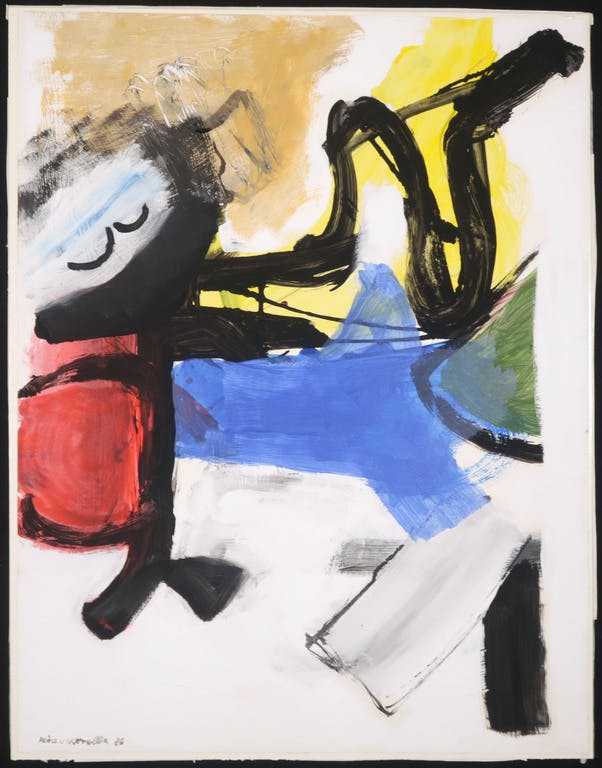 Adele Breteler - Adele Breteler: Acryl op papier, Zonder titel kopen? Bied vanaf 1!