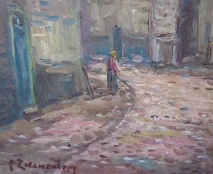 Niet of onleesbaar gesigneerd - Stadsgezicht - gesigneerd L. Zwanenberg kopen? Bied vanaf 1!