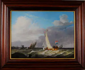 Johannes Christiaan Schotel - Aan de wind op woelig water kopen? Bied vanaf 7500!