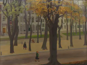 Mies Callenfels-Carsten - Schilderij Olieverf op Doek DE LANGE VOORHOUT uit 1954 kopen? Bied vanaf 2000!